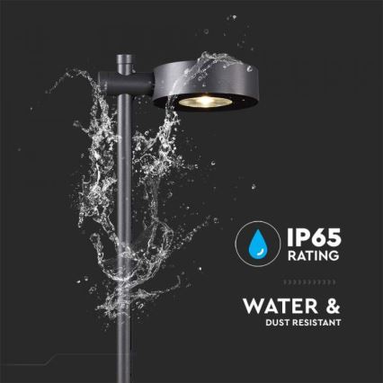 LED udendørs lampe 7W/230V 3000K IP65 sort 102 cm