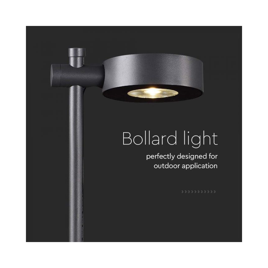 LED udendørs lampe 7W/230V 3000K IP65 sort 102 cm