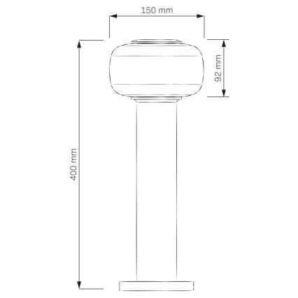 LED udendørs lampe MALAGA LED/12W/230V 40 cm IP44 sort