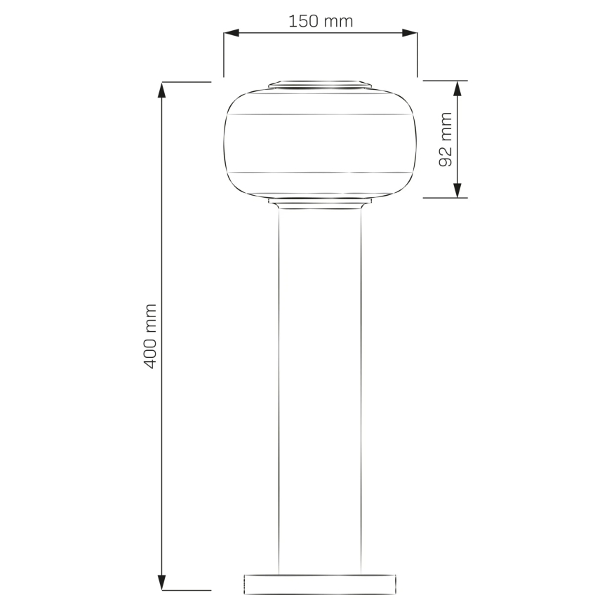 LED udendørs lampe MALAGA LED/12W/230V 40 cm IP44 sort