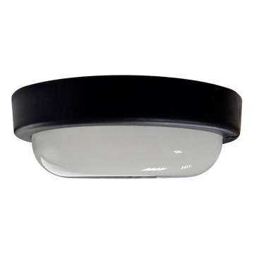 LED udendørs loftlampe LED/8W/230V 4200K Ø 14 cm IP64 sort