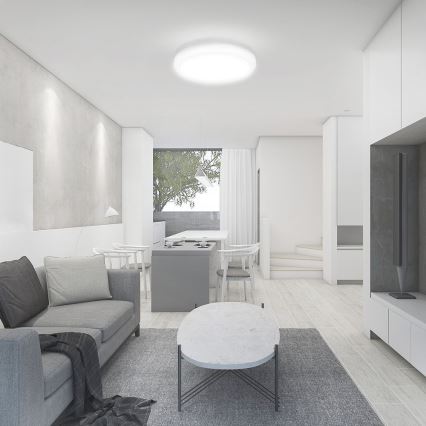 LED Udendørs loftlampe med sensor LED/24W/230V 6500K IP44 hvid