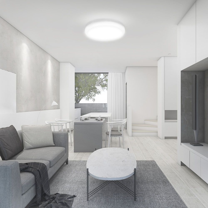 LED Udendørs loftlampe med sensor LED/24W/230V 6500K IP44 hvid