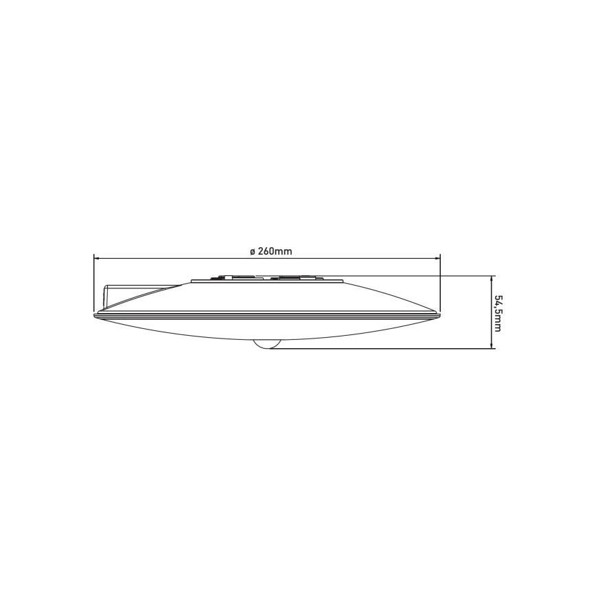 LED udendørs loftlampe med sensor VISTA LED/15W/230V Ø 26 cm IP54 hvid