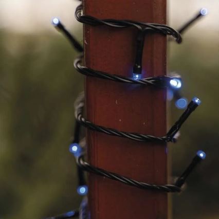 LED udendørs lyskæde, 100 LED, 10 m, IP44, blå