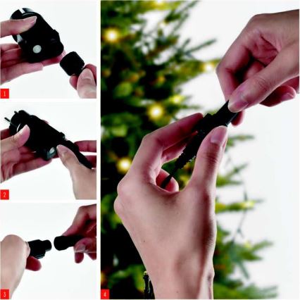 LED udendørs lyskæde, 100 LED, 15 m, IP44, kold hvid