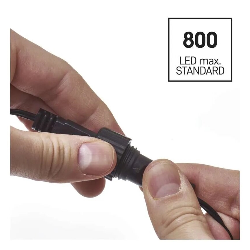 LED udendørs lyskæde 100xLED/1x2m IP44 varm hvid