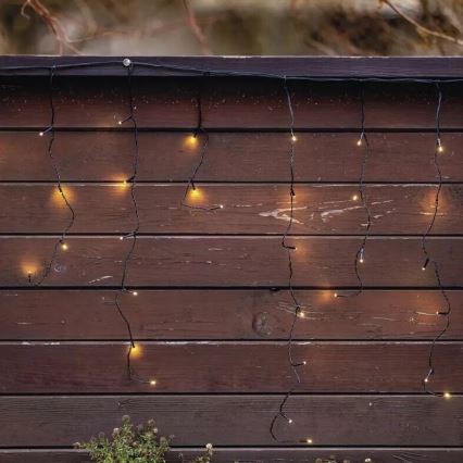 LED udendørs lyskæde 100xLED/2,5x0,9m IP44 varm hvid