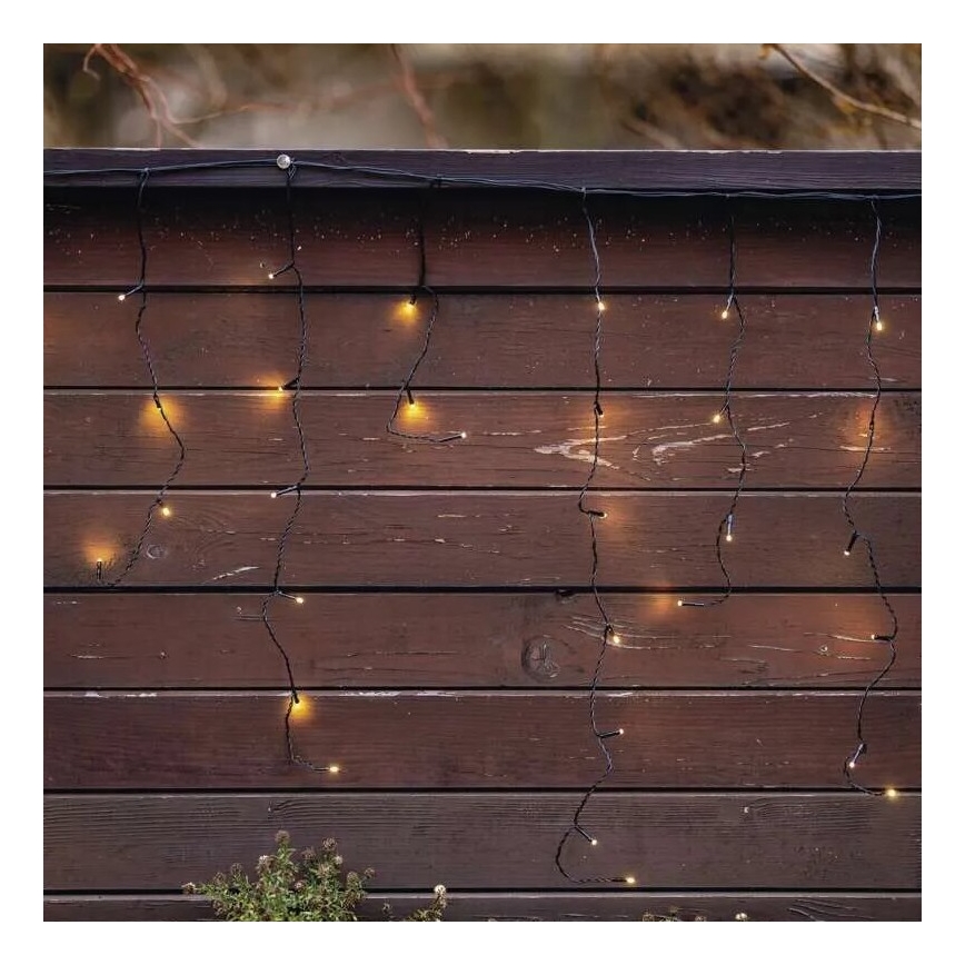 LED udendørs lyskæde 100xLED/2,5x0,9m IP44 varm hvid