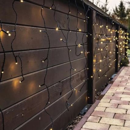 LED udendørs lyskæde 100xLED/2,5x0,9m IP44 varm hvid