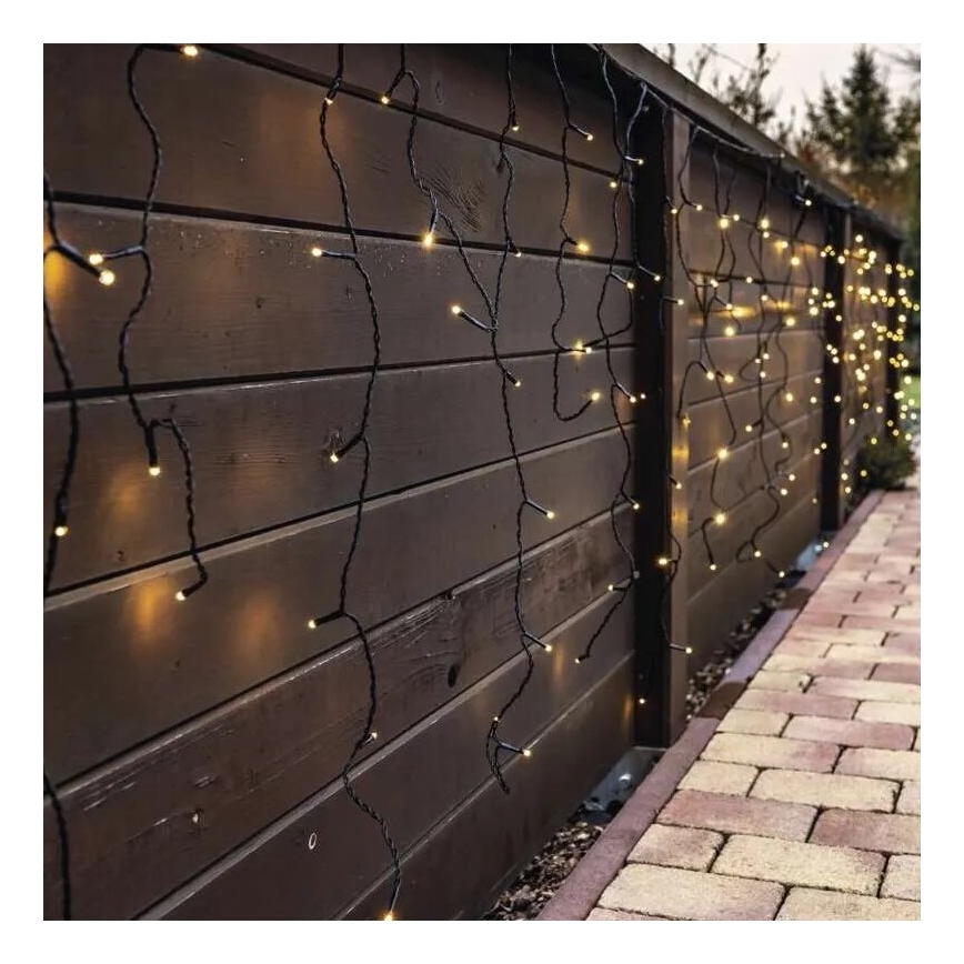 LED udendørs lyskæde 100xLED/2,5x0,9m IP44 varm hvid