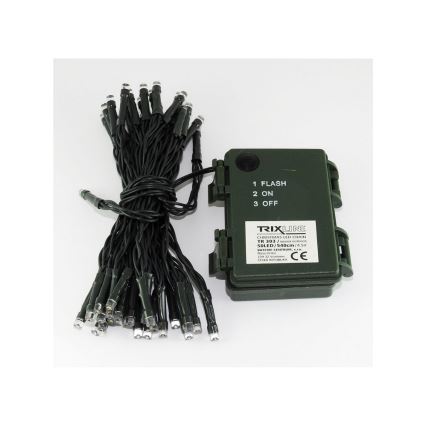 LED  udendørs lyskæde 100xLED/2 funktioner/3xAA 10,8m IP44 varm hvid