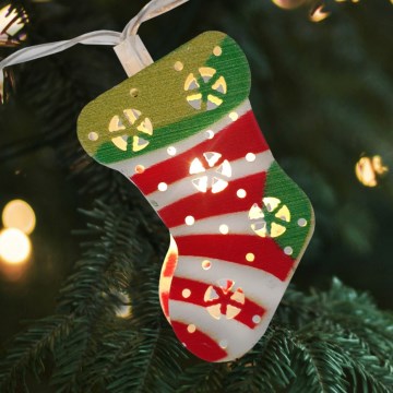 LED udendørs lyskæde 10xLED/2xAA 1,65 m IP44 varm hvid strømper