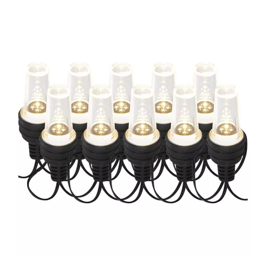 LED udendørs lyskæde 10xLED/9,5 m IP44 kold hvid