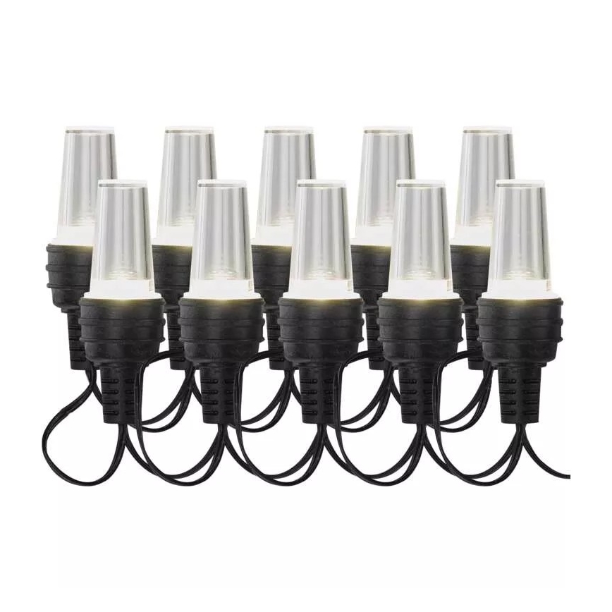 LED udendørs lyskæde 10xLED/9,5 m IP44 kold hvid