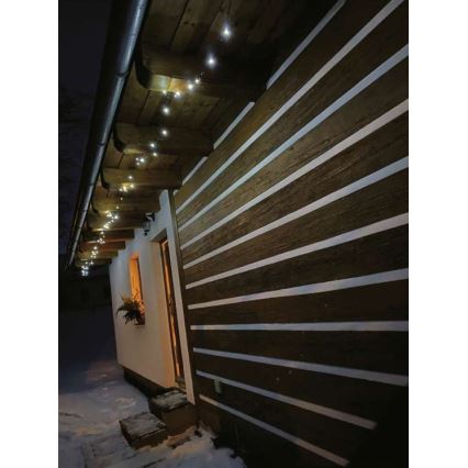 LED-udendørs lyskæde 120xLED/17m IP44 kold hvid
