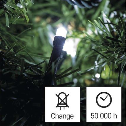 LED-udendørs lyskæde 120xLED/17m IP44 kold hvid