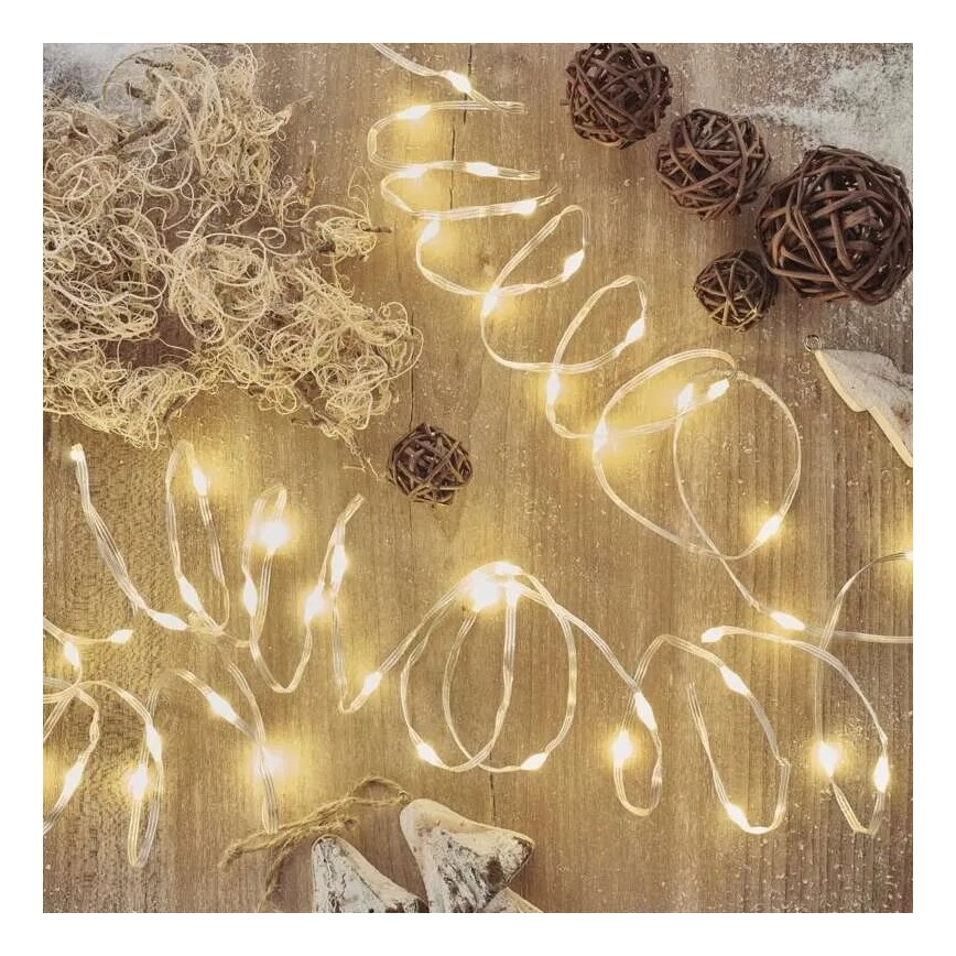 LED udendørs lyskæde 120xLED/17m IP44 varm hvid