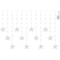 LED udendørs lyskæde 120xLED/8 funktioner 3xAA 1,7 m IP44 kold hvid