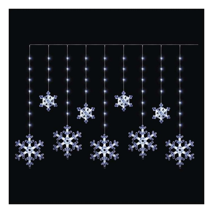 LED udendørs lyskæde 131xLED/1,6 m IP44 kold hvid