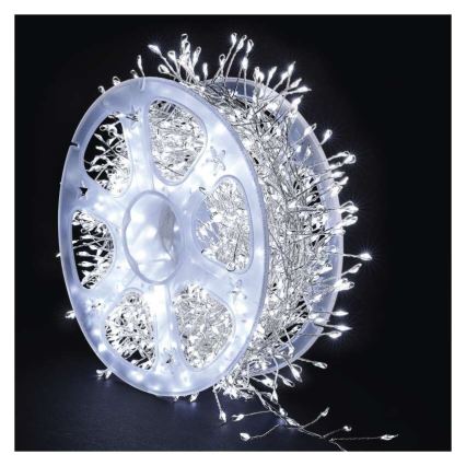 LED udendørs lyskæde 1440xLED/8 funktioner 14,4m IP44 kold hvid