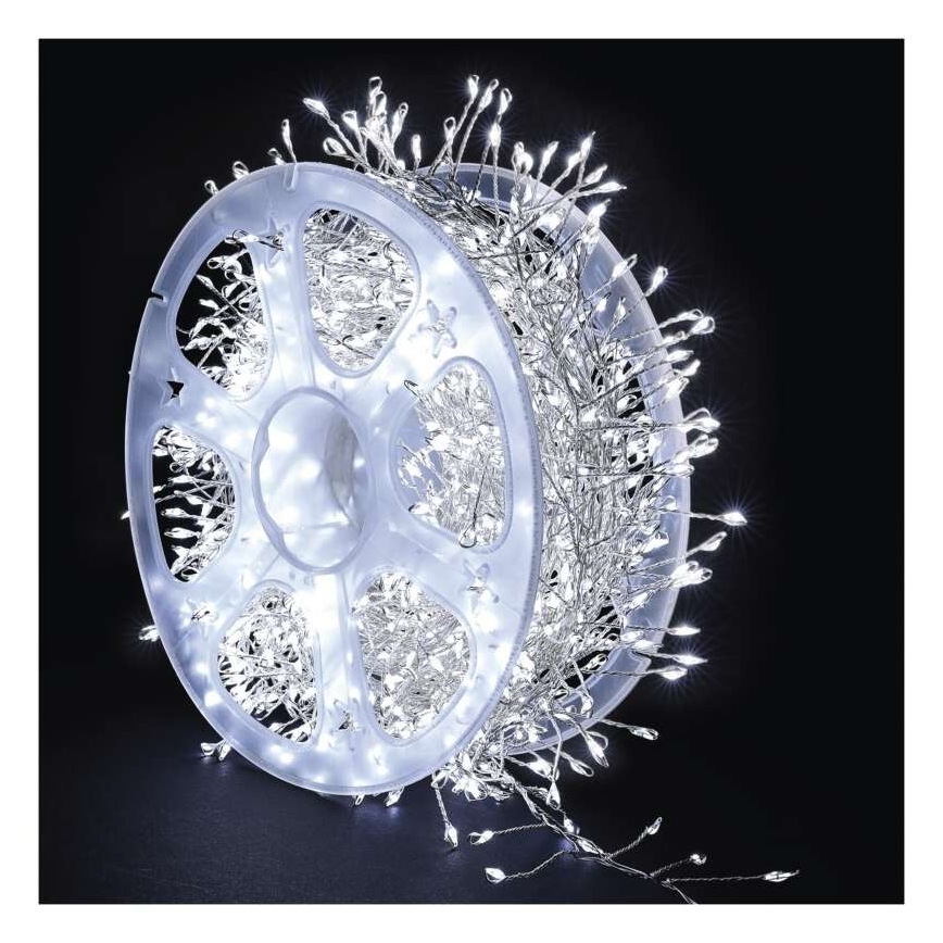 LED udendørs lyskæde 1440xLED/8 funktioner 14,4m IP44 kold hvid