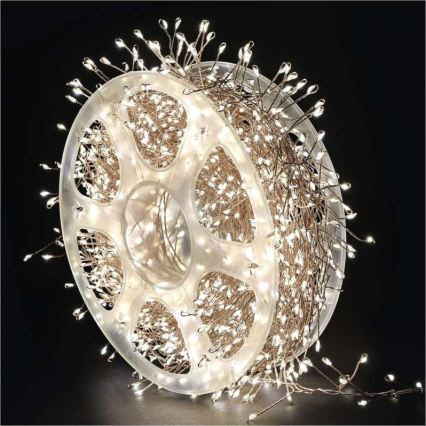 LED udendørs lyskæde 1440xLED/8 funktioner 14,4m IP44 varm hvid