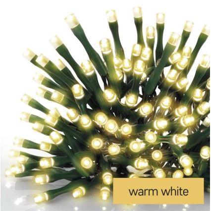 LED udendørs lyskæde 180 LED/23 m IP44 varm hvid