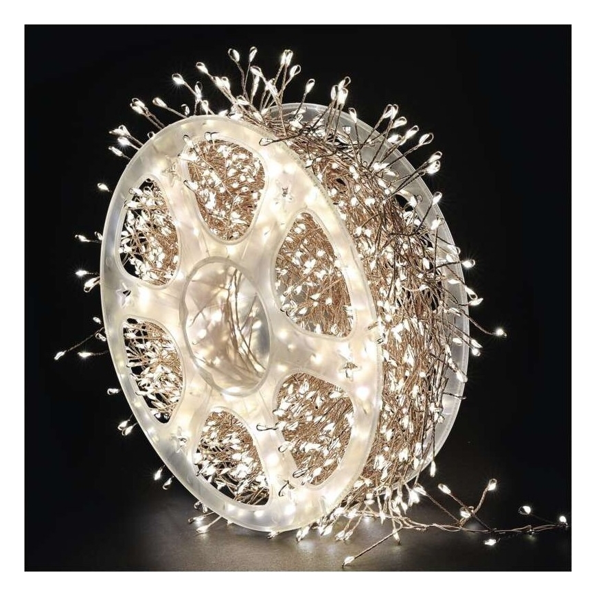 LED udendørs lyskæde 1920xLED/8 funktioner 19,2m IP44 varm hvid