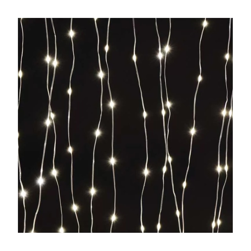 LED udendørs lyskæde 240 LED/8 funktioner 6,7 m IP44 varm hvid