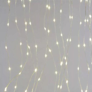 LED udendørs lyskæde 300 LED / 8 funktioner, 5,9 m, IP44, varm hvid