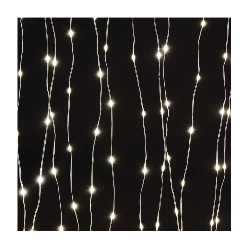 LED udendørs lyskæde 300 LED / 8 funktioner, 5,9 m, IP44, varm hvid
