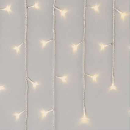 LED udendørs lyskæde, 300 LED – 8 lysprogrammer, 10 m, IP44, varm hvid + fjernbetjening