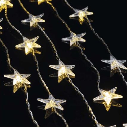 LED udendørs lyskæde 30xLED/3,9m IP44 stjerner