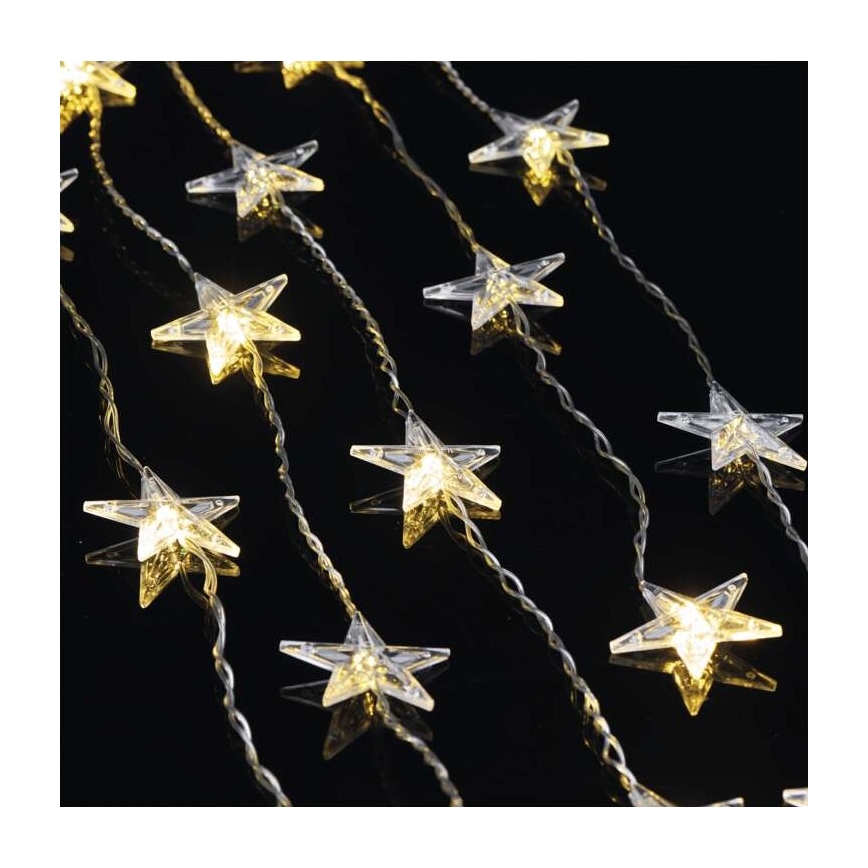 LED udendørs lyskæde 30xLED/3,9m IP44 stjerner