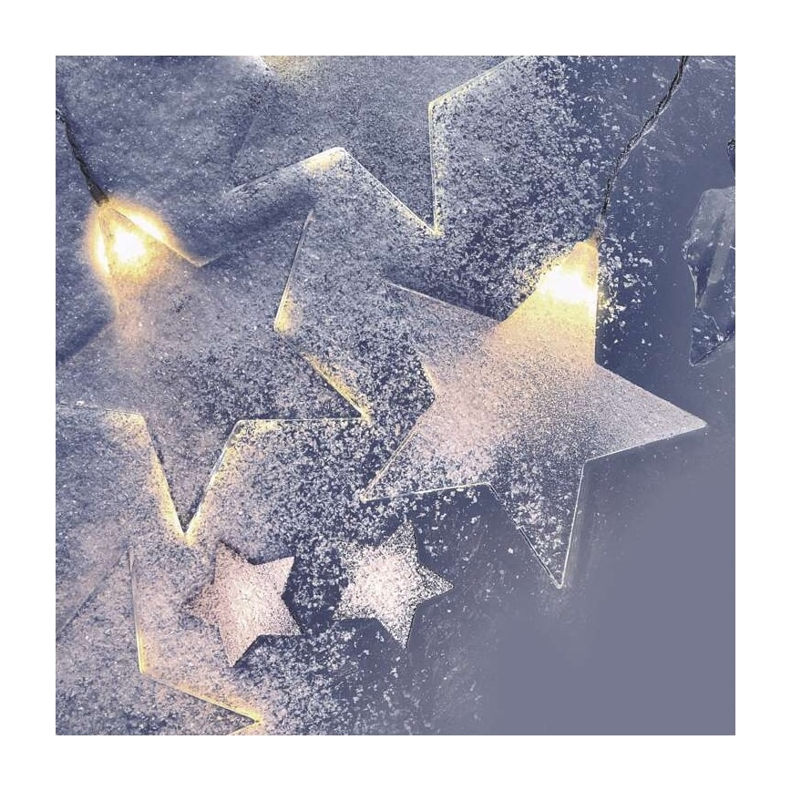 LED udendørs lyskæde 30xLED/3,9m IP44 stjerner