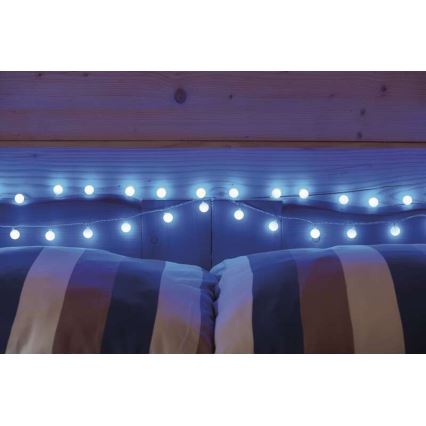 LED udendørs lyskæde 40 LED/9 m IP44 blå