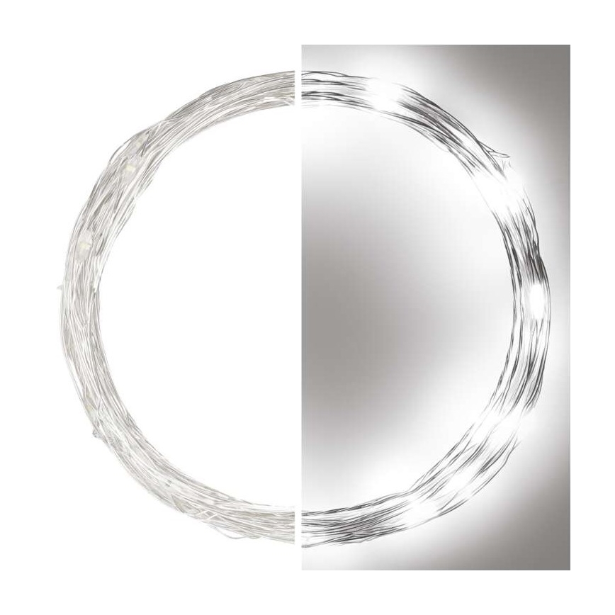 LED udendørs lyskæde 40xLED/9m IP44 kold hvid