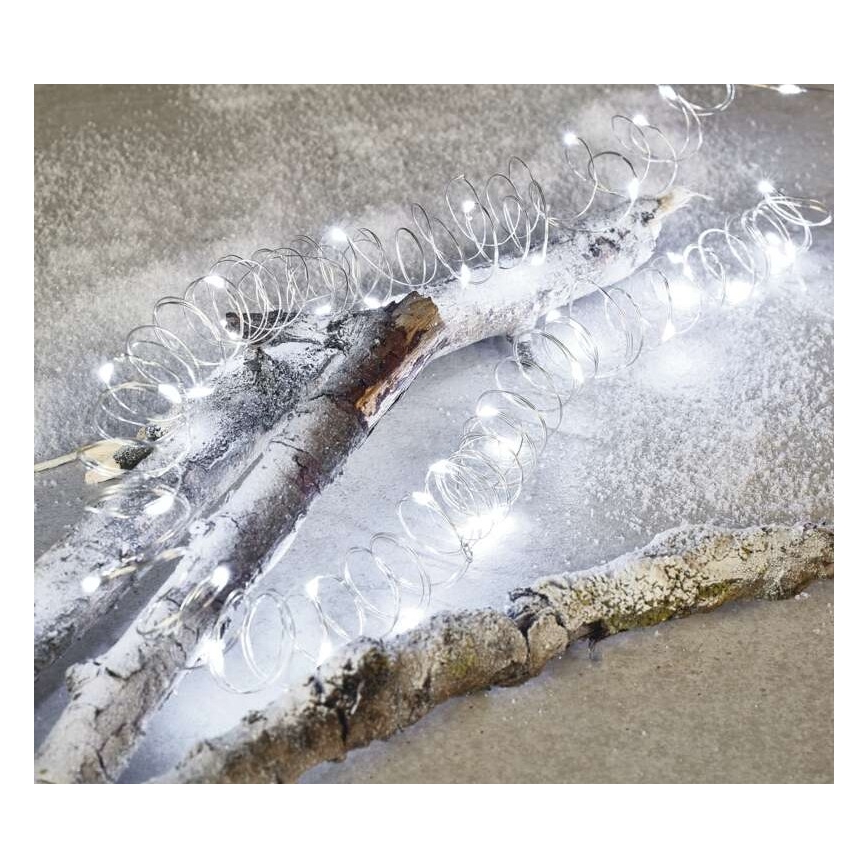 LED udendørs lyskæde 40xLED/9m IP44 kold hvid