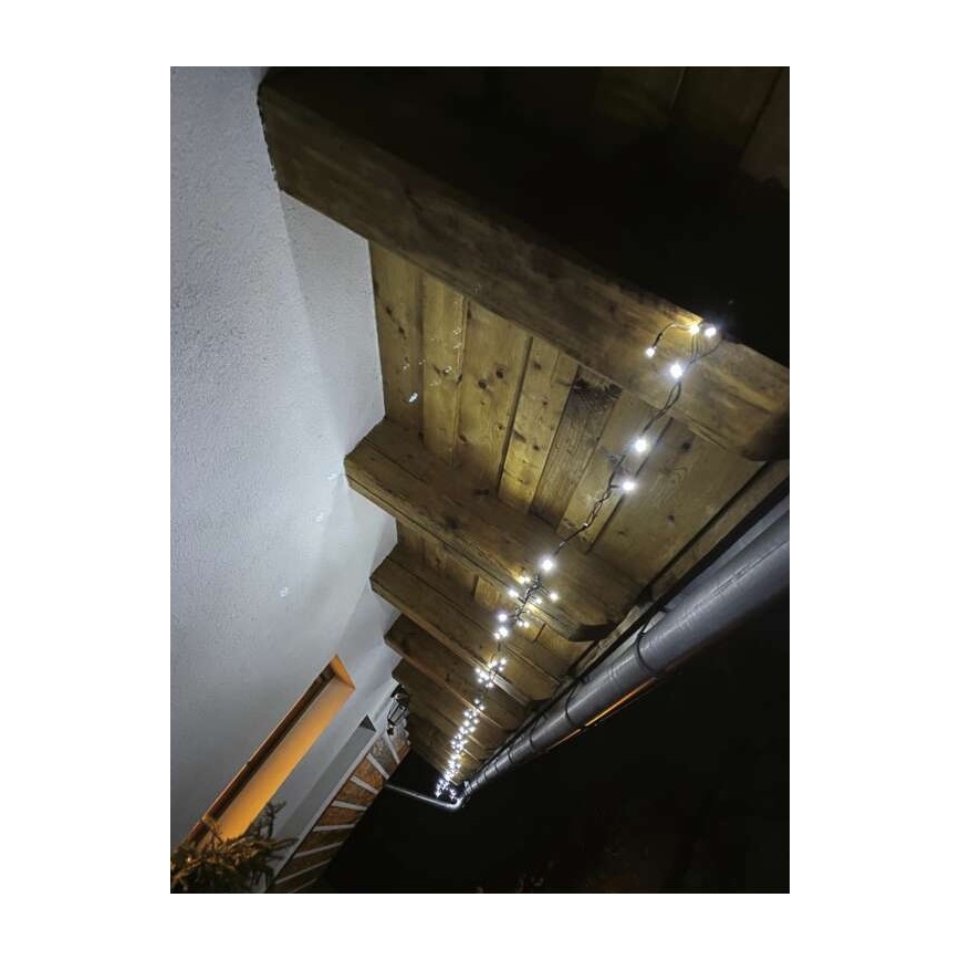 LED udendørs lyskæde 40xLED/9m IP44 kold hvid