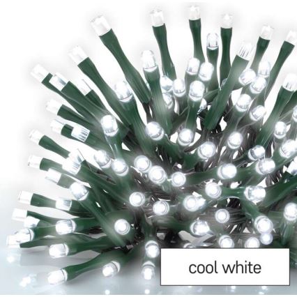 LED udendørs lyskæde 40xLED/9m IP44 kold hvid