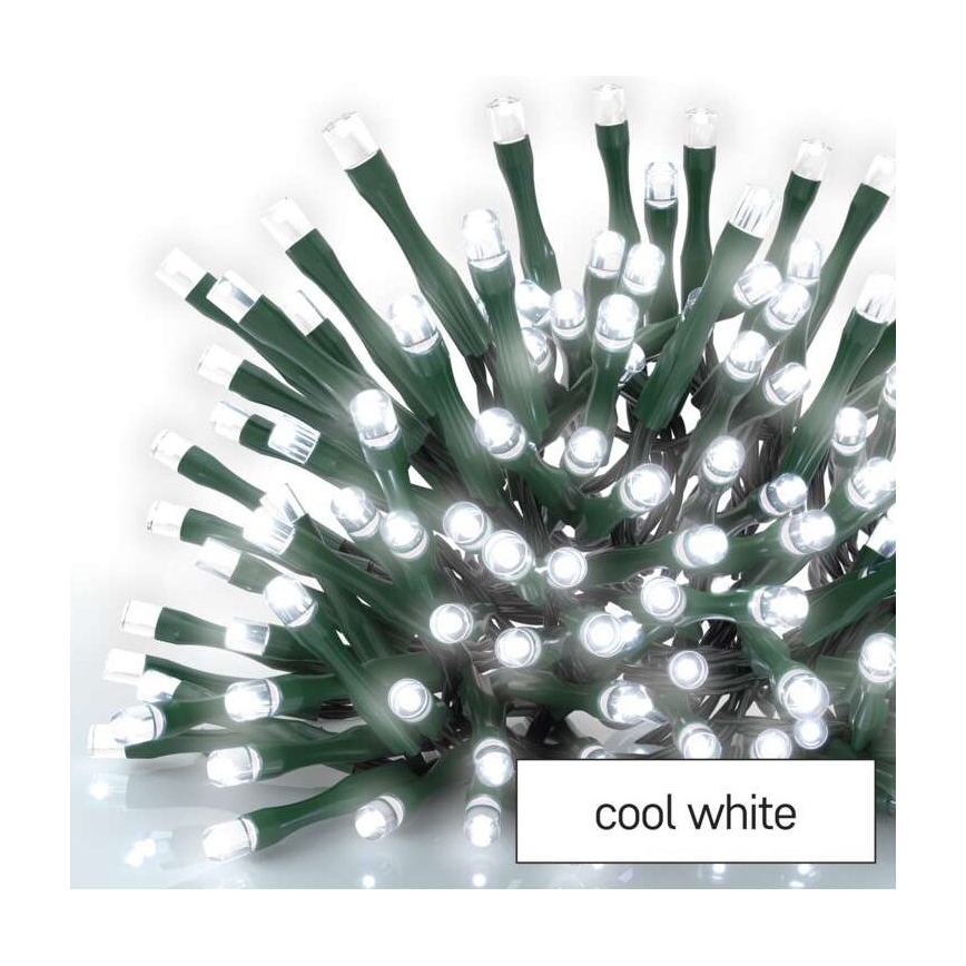 LED udendørs lyskæde 40xLED/9m IP44 kold hvid
