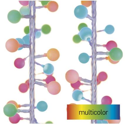 LED udendørs lyskæde 40xLED/9m IP44 multifarvet