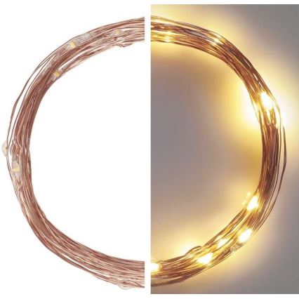 LED udendørs lyskæde 40xLED/9m IP44 varm hvid