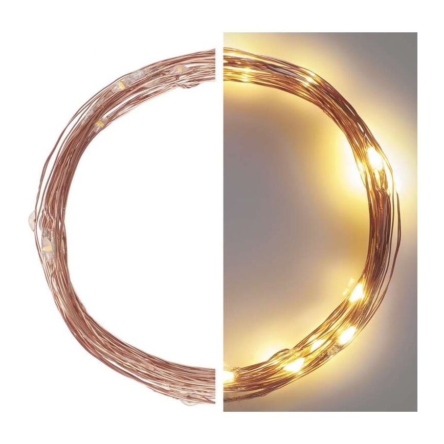 LED udendørs lyskæde 40xLED/9m IP44 varm hvid