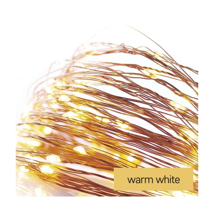 LED udendørs lyskæde 40xLED/9m IP44 varm hvid
