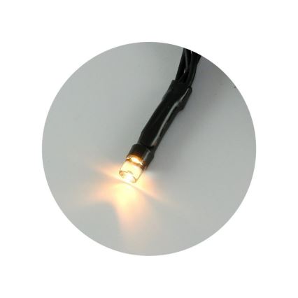 LED udendørs lyskæde 50 x LED / 2 funktioner, 5,4 m, IP44, varm hvid