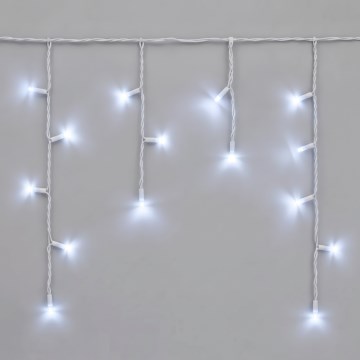 LED udendørs lyskæde 50xLED/3x0,4m IP44 kold hvid