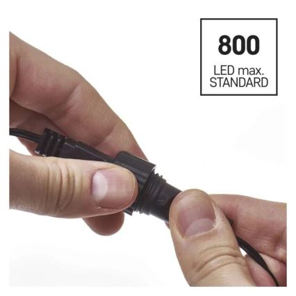 LED udendørs lyskæde 50xLED/5 m IP44 varm hvid