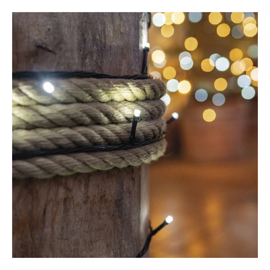 LED udendørs  lyskæde 50xLED/5m IP44 kold hvid